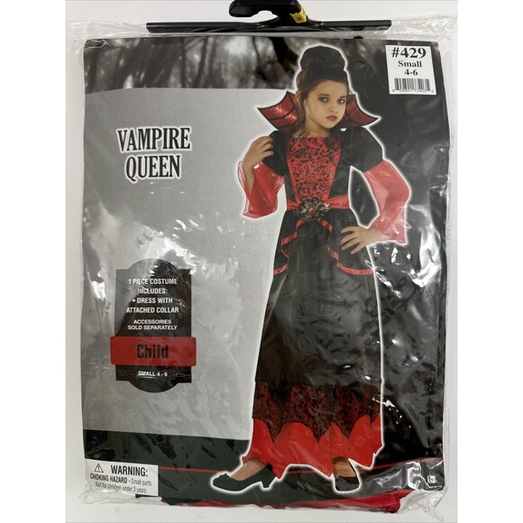 Vampire Queen Costume Child‎ Small 4-6 - Picture 4 of 5